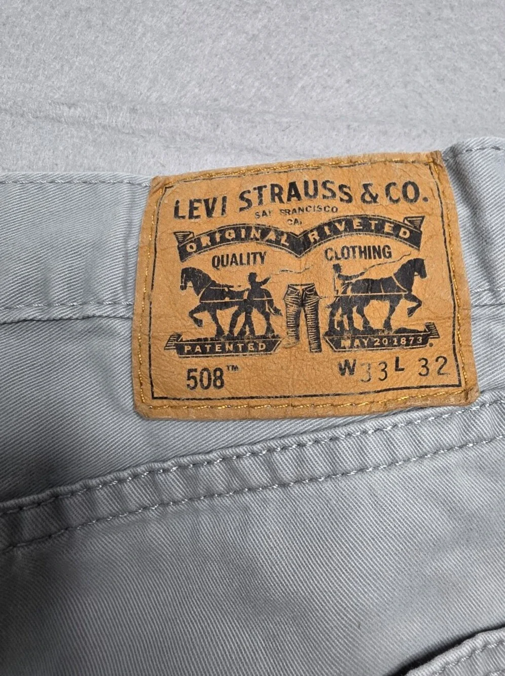 Levi's Jeans Mens 33x32 Gray 508 Regular Fit Tapered